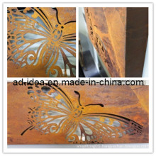 Large Laser Cut Butterfly Rust Light Box Wall Decor (GAR-005)